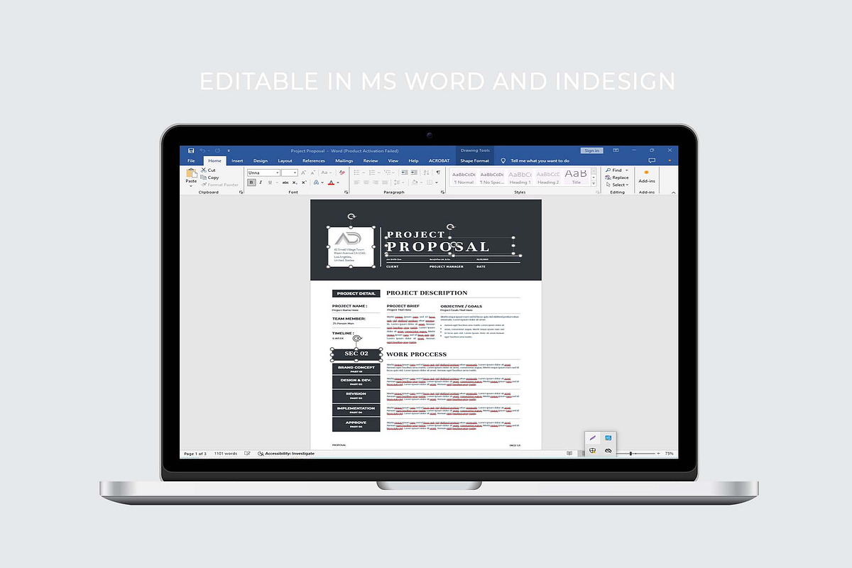 Proposal | MS Word & Indesign, a Stationery Template by design_hut (Photo 7 of 7)