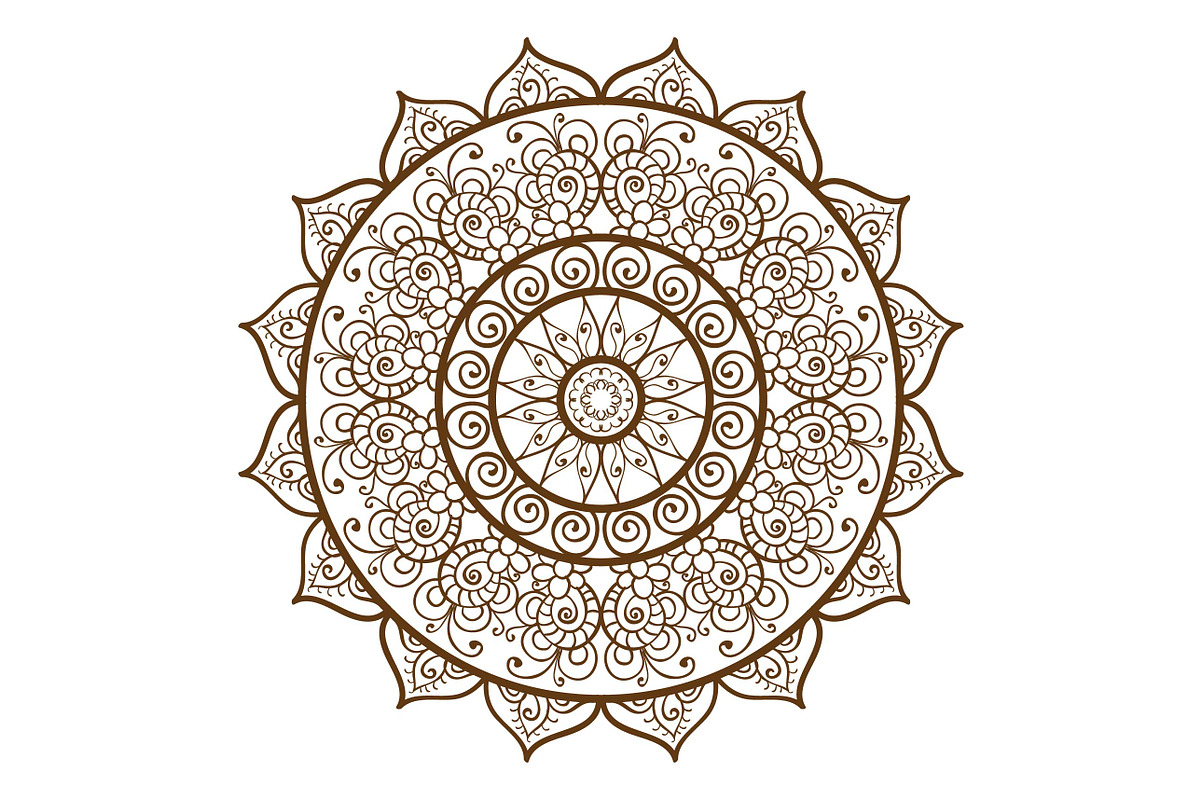 Set of 10 brushes with mandala, a Brush Add-On by Della_Liner (Photo 3 of 5)