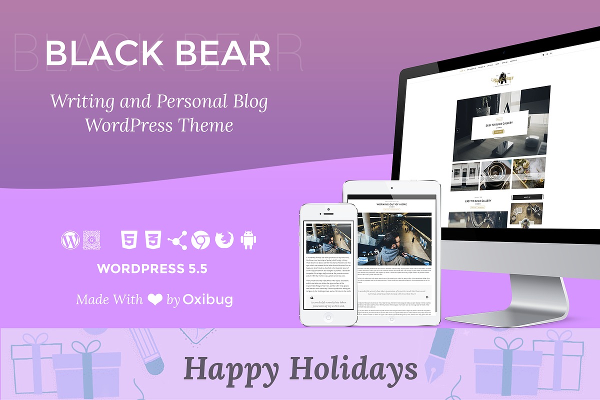 Blackbear - A WordPress Blog Theme, a WordPress Template by Oxibug