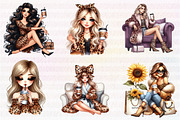Watercolor Funny Girl Coffee Cup, an Illustration by CreationArt (Thumbnail 3 of 5)