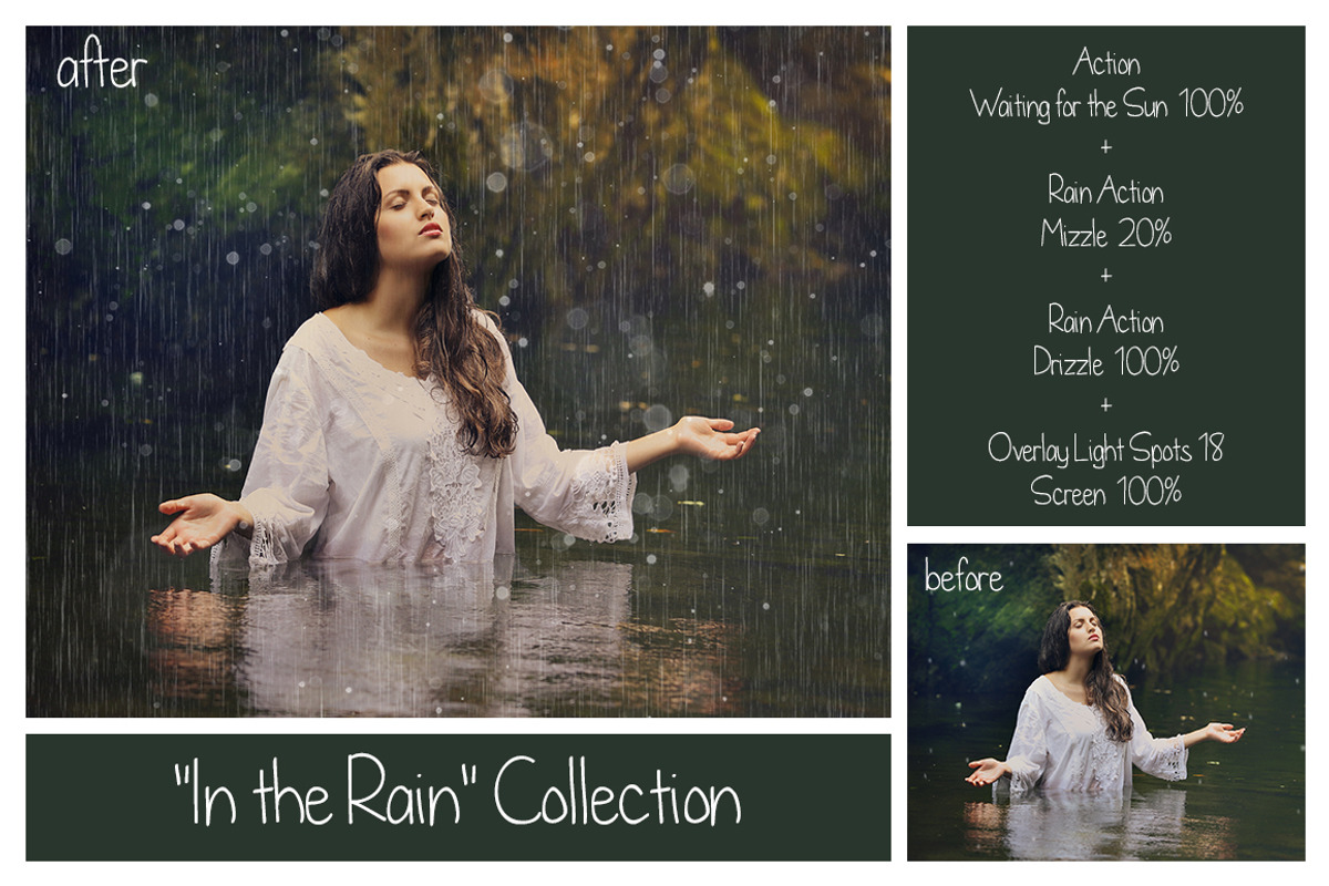 Rain Bundle - Actions&Overlays, a Texture Graphic by LovePhotoMoment (Photo 6 of 19)