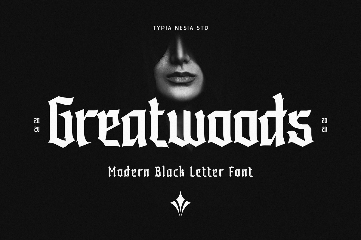 Greatwoods, a Blackletter Font by Typia Nesia (Photo 1 of 9)