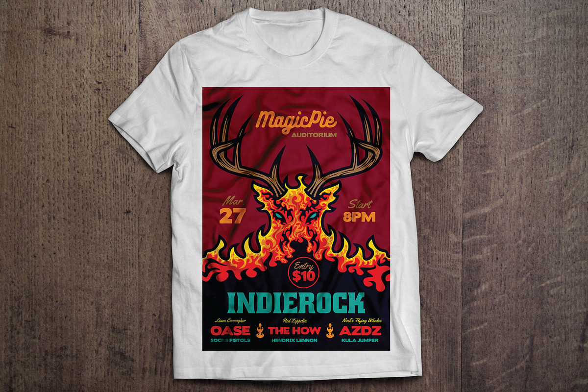 Hell Deer Illustrated Flyer, a Flyer Template by ashenterprise (Photo 3 of 3)
