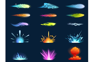 Blaster shoot effect. Game laser or, an Illustration by Valerie Bodnar