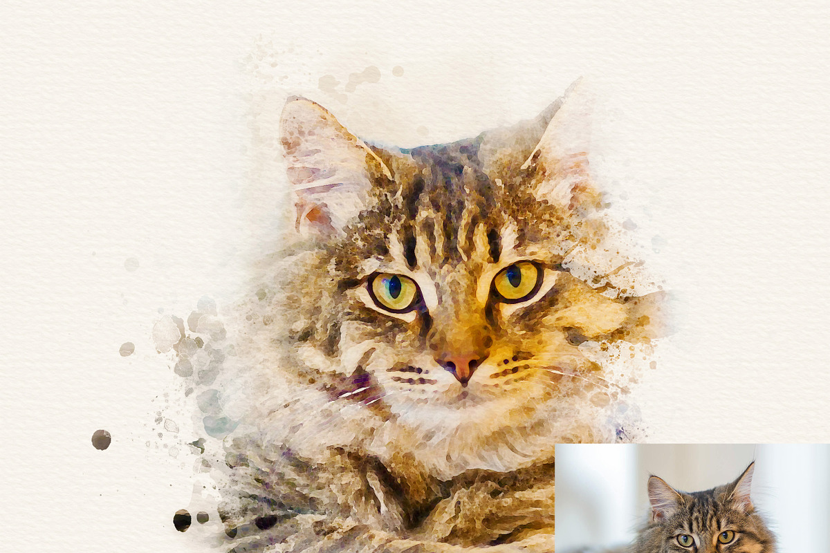 Pet Watercolor Effect Photoshop, an Action Add-On by liptouse (Photo 5 of 10)
