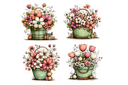 Whimsical Spring Flower Basket, an Illustration by Dream Creation (Thumbnail 6 of 6)