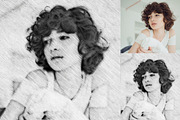 Pencil Sketch Portrait PS Action, an Action Add-On by MRI STUDIO (Thumbnail 3 of 12)