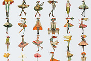 Whimsical Spring Girl Clipart Bundle, a Person Illustration by Fusion Dream (Thumbnail 3 of 9)