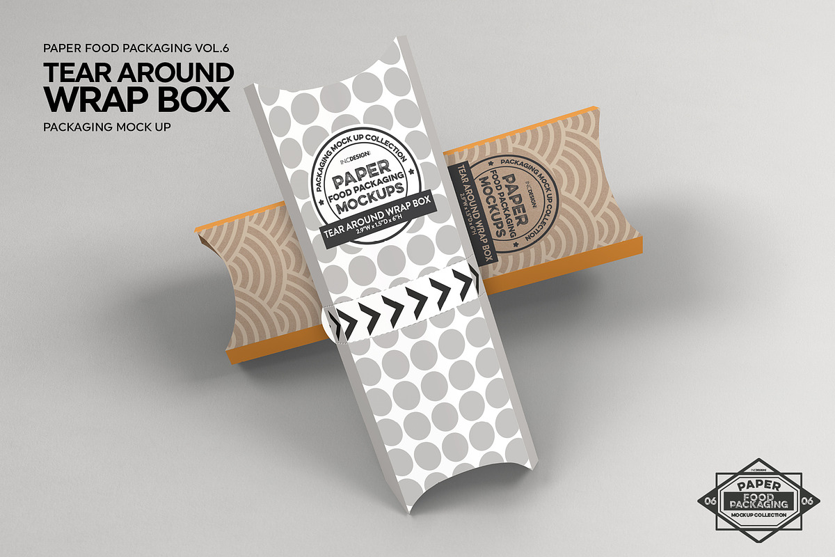 Tear Around Wrap Packaging Mockup, a Packaging Mockup by INCDesign (Photo 4 of 7)