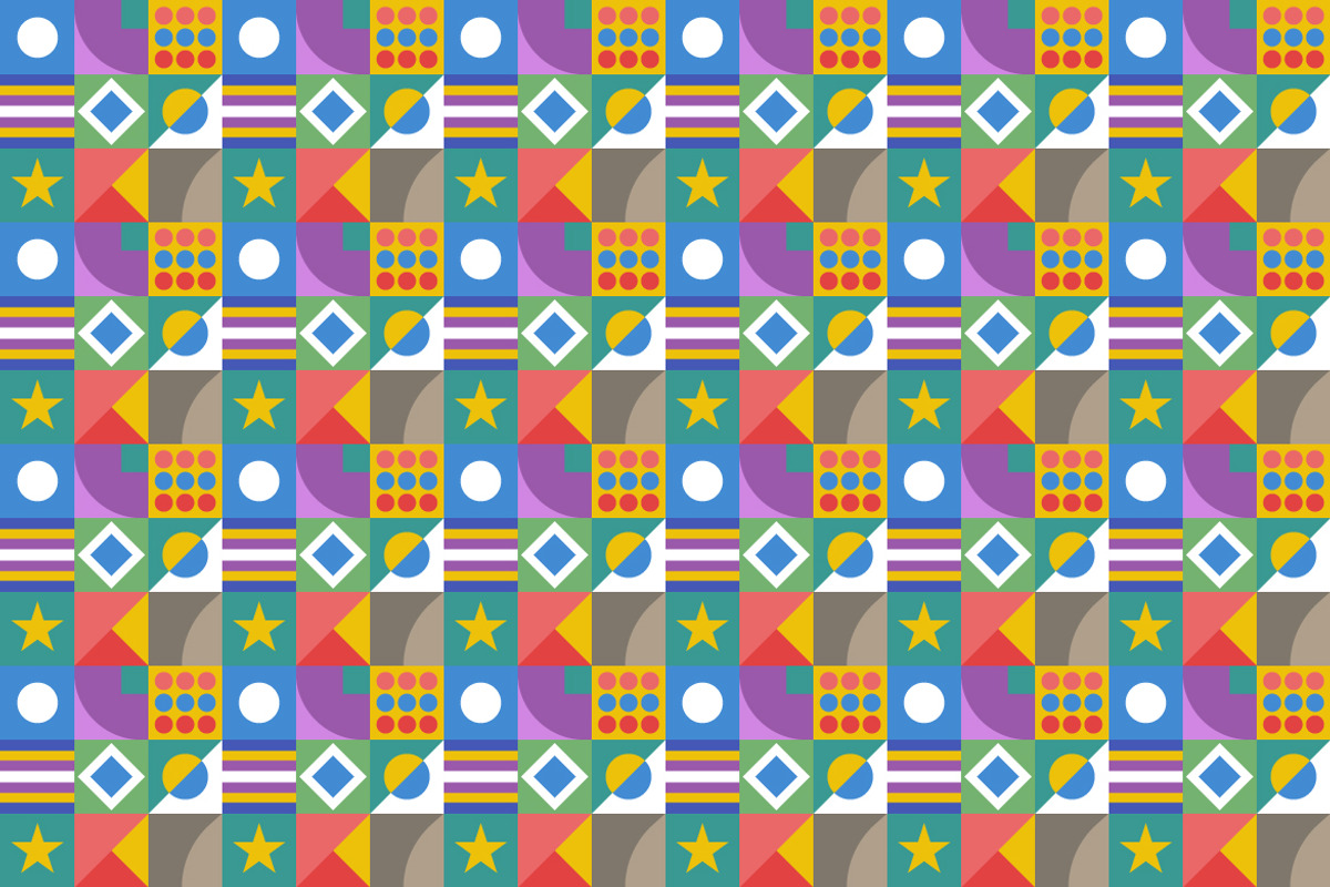 Colorful Geometric Seamless Pattern, a Pattern Graphic by Mightyfire