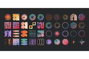 Brutalist geometric shapes, modern, an Object Illustration by 32pixels