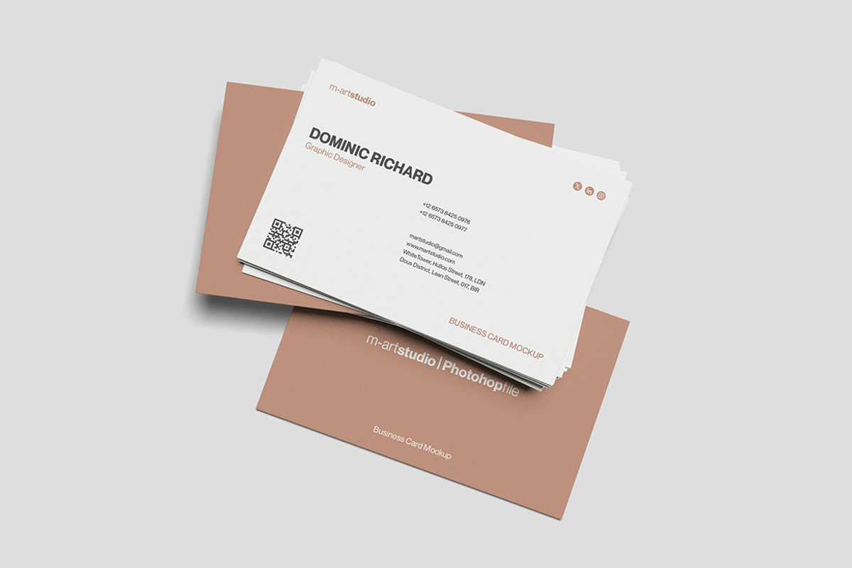 Realistic Business Card Mockup PSD, an Advertising Mockup by MA-KING_ART (Photo 2 of 5)