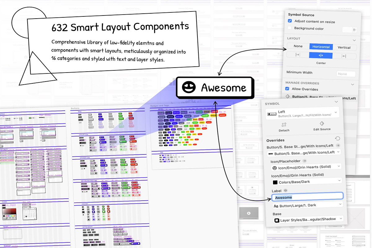 Squiggle Low-Fidelity Design Kit, an UI Kit Template by Creative ...