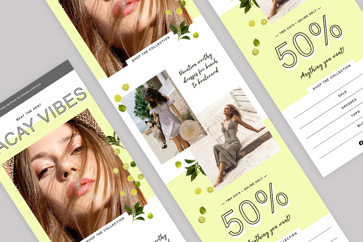 Tropical Fashion Email Template, an Email Template by Edit & Go Templates (Photo 4 of 8)