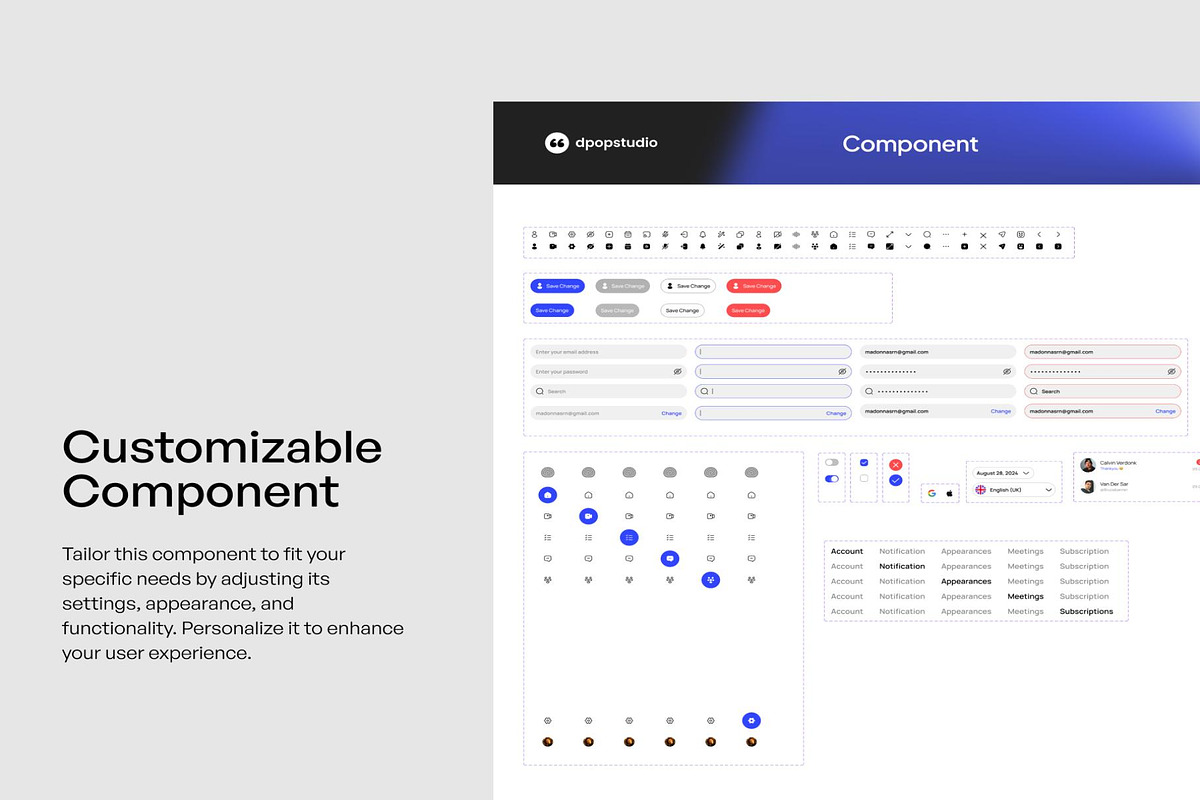 MeetOn Video Conference Dekstop App, an UI Kit Template by Lumina_ui_ux202 (Photo 6 of 7)