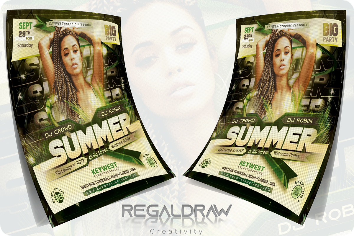 Summer Party Flyer, a Flyer Template by regalDRAW (Photo 2 of 3)