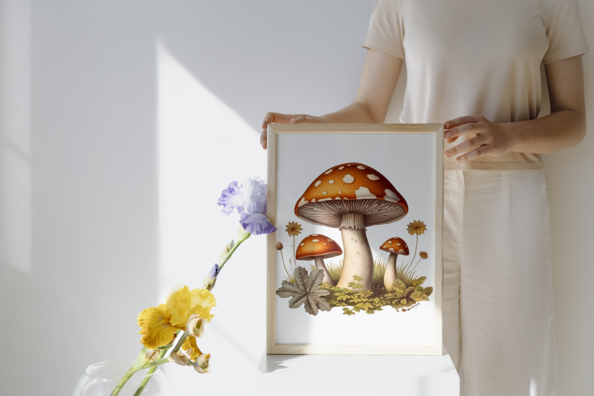 Vintage Mushroom Clipart, an Illustration by Digital Xpress (Photo 3 of 3)
