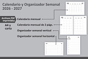 Calendario y Organizador 2026-2027., a Stationery Template by Padrinan (Thumbnail 4 of 4)