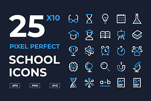 School and Scientific Icons