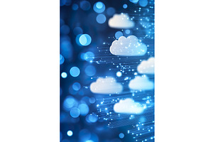 Digital cloud technology concept, a Technology Illustration by Lermont51