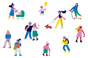 Cartoon people vector bundle, a Person Illustration by Vector_Art (Thumbnail 2 of 15)
