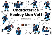 Character Ice Hockey Man Vol. 1, a Sport Illustration by SLAB! Design (Thumbnail 1 of 3)