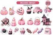 Pink Halloween Clipart, an Object Illustration by TatiMockup (Thumbnail 3 of 4)