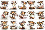 Whimsical Spring Fox Clipart, an Illustration by OK Design (Thumbnail 3 of 6)