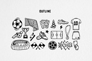Hand-drawn Soccer Illustrations, a Sport Illustration by cd-design.co (Thumbnail 3 of 5)