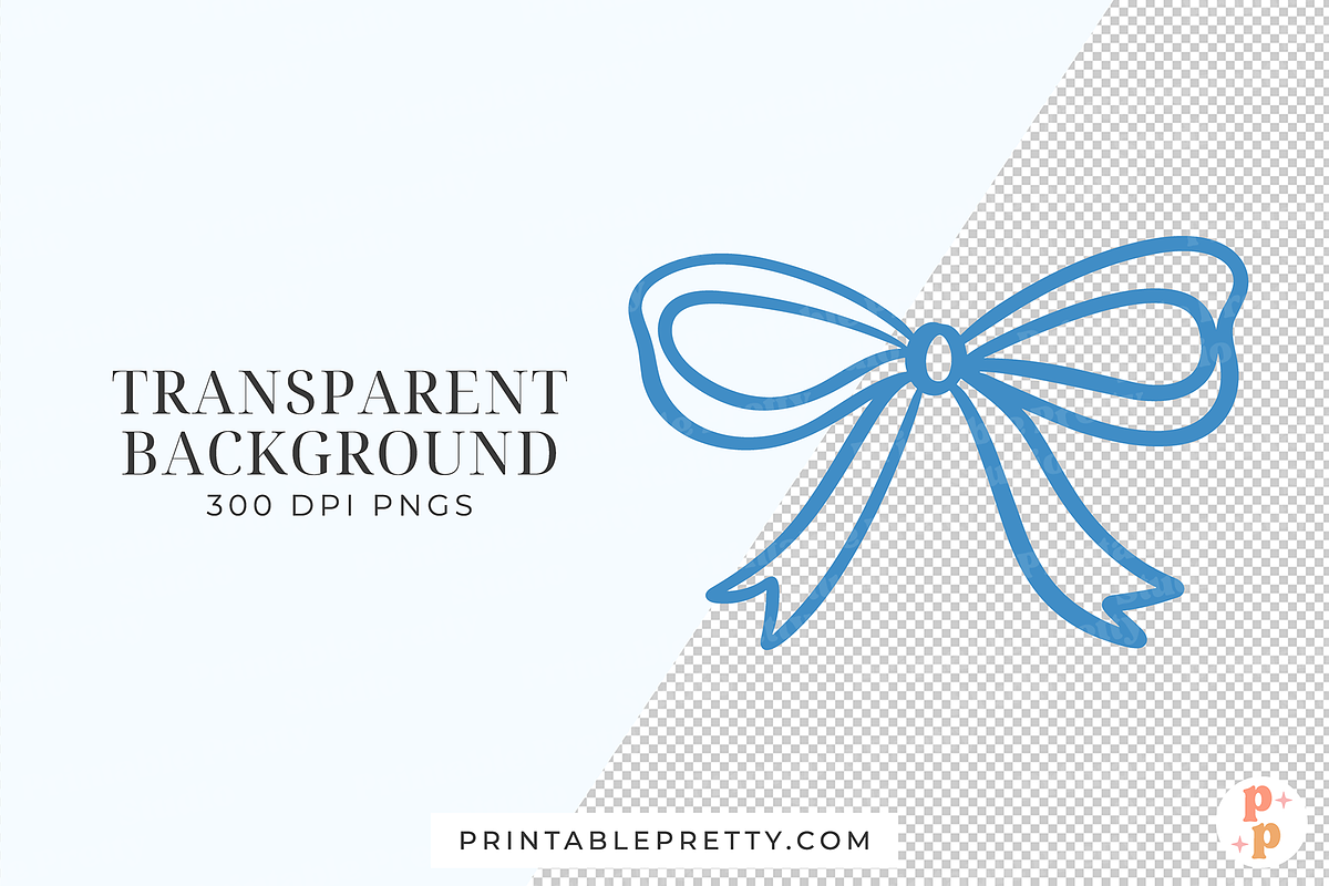 Hand Drawn Doodle Bow Clipart, an Illustration by Printable Pretty Studio (Photo 3 of 6)