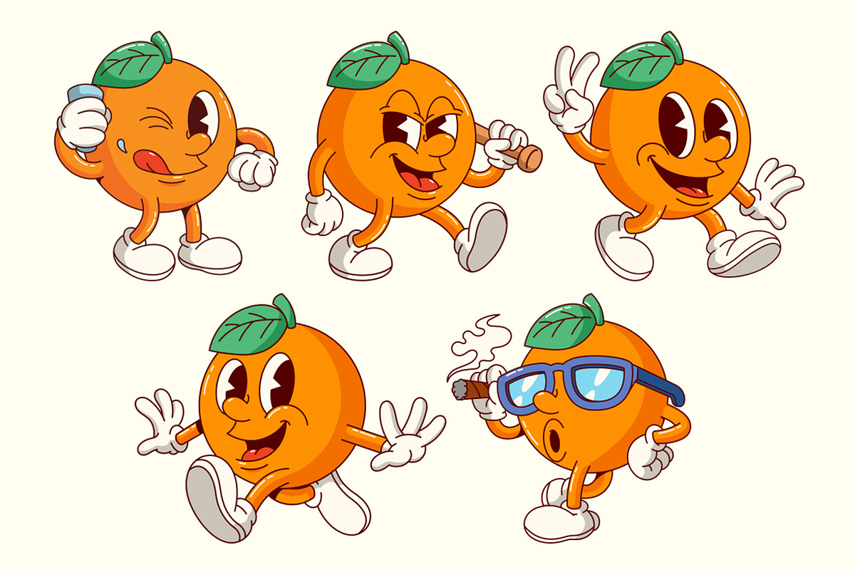 Retro Orange Character, a Food Illustration by Graptail (Photo 4 of 4)
