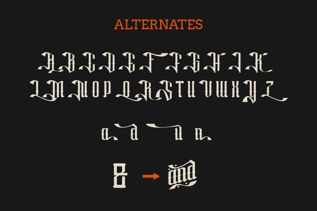 Zenada Blackletter, a Blackletter Font by IHDSTD (Photo 9 of 9)