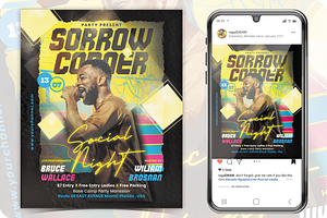 Social Night Party Flyer, a Flyer Template by regalDRAW