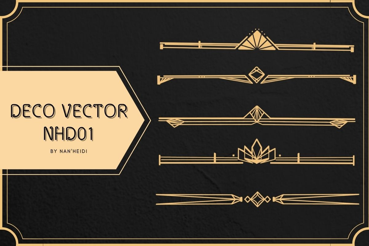 12 Deco Vector NHD 01 Procreate brus, a Brush Add-On by Nan'Heidi (Photo 2 of 4)