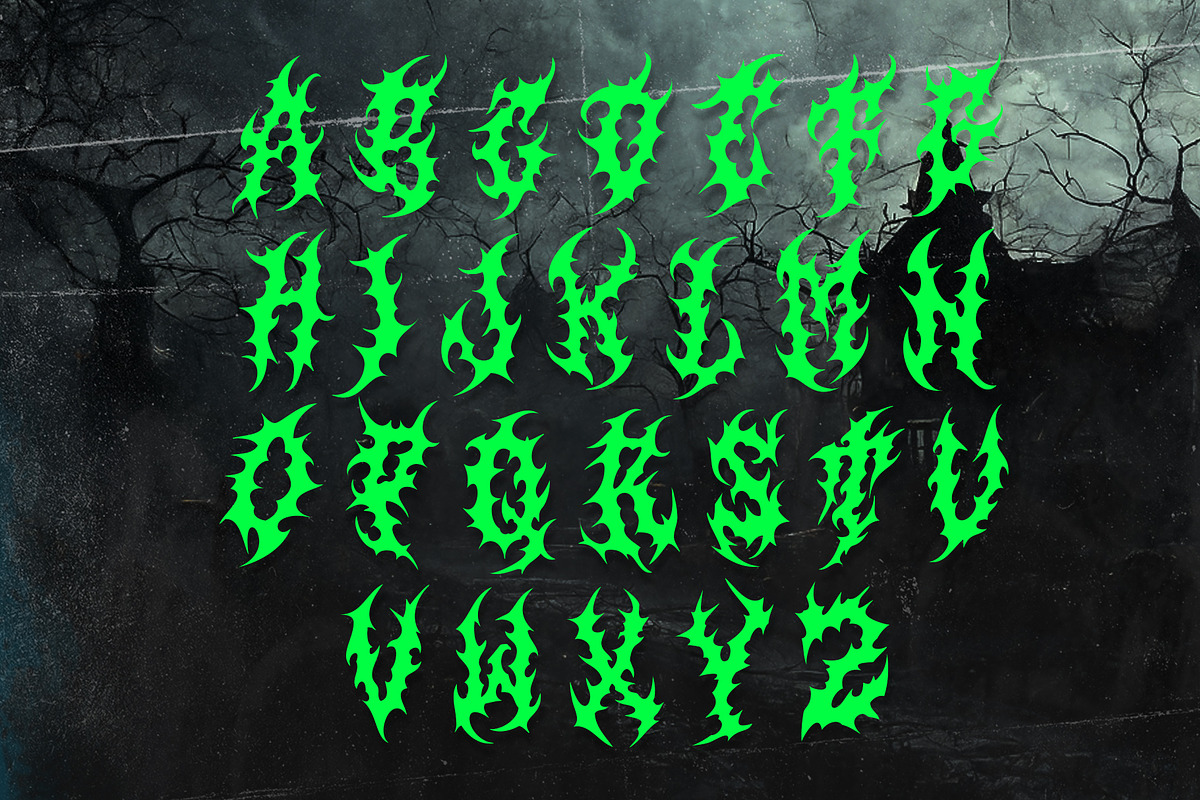 SATRUNS Metal Blackletter Horror, a Blackletter Font by dansdesign (Photo 3 of 18)