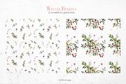 Winter Berries Christmas Watercolour, a Decorative Illustration by whiteheartdesign (Thumbnail 8 of 14)