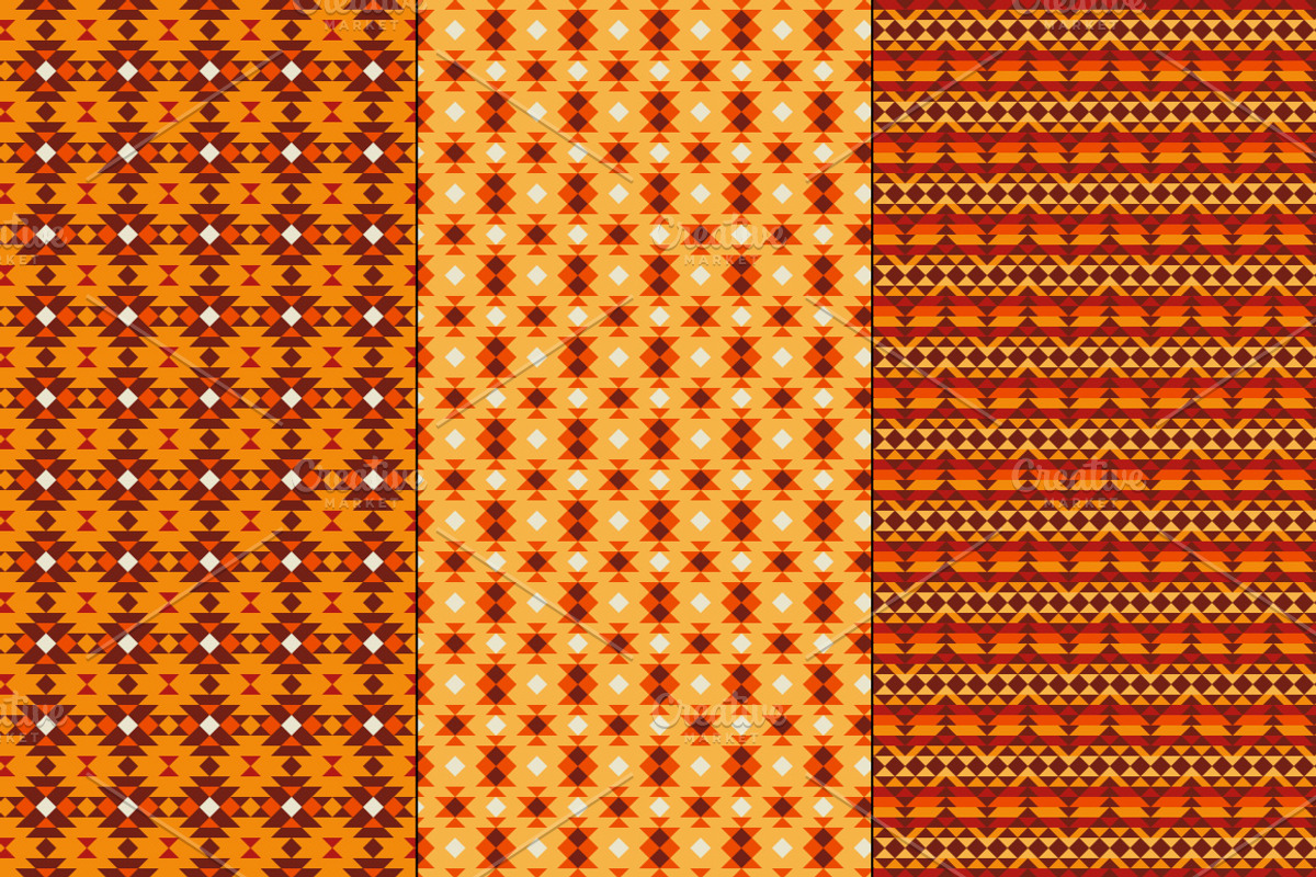Orange Southwestern Vector Patterns, a Pattern Graphic by Melissa Held Designs (Photo 3 of 4)