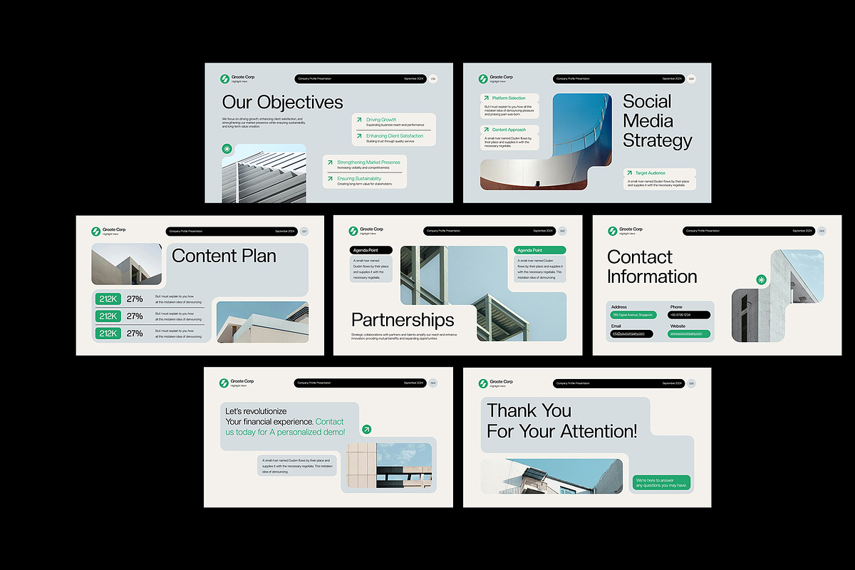 PEONA | Clean Company Profile PowerP, a Presentation Template by Neermana (Photo 4 of 4)