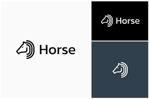 Horse Equine Stallion Head Line Logo, a Branding & Logo Template by ika trisiana