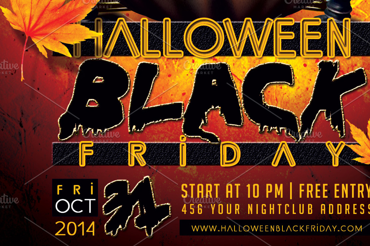 Halloween Black Friday Flyer, a Flyer Template by MergeIdea (Photo 3 of 3)