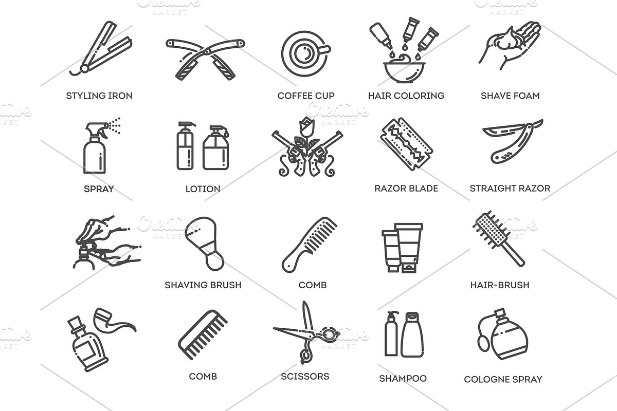 Barbershop Symbols, an Object Illustration by Tettygreen (Photo 2 of 3)
