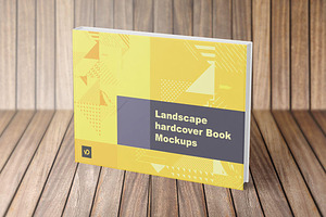 Landscape Hardcover Book Mockup