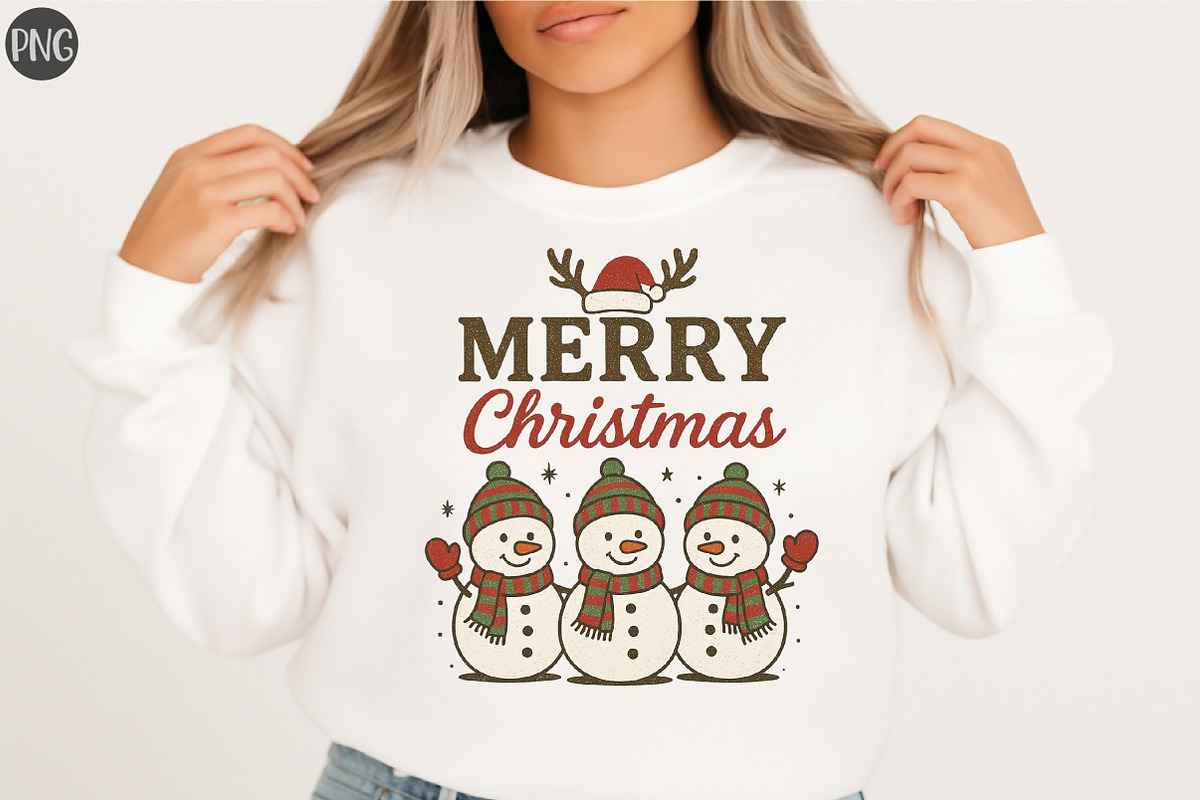 Merry Christmas Snowman Sublimation, an Illustration by Libby Wishes (Photo 1 of 5)