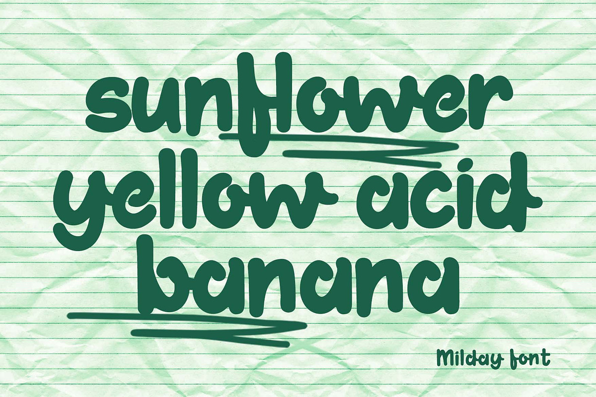Milday a Handwritten Font, a Handwritten Font by Rasiorise Studio (Photo 7 of 12)