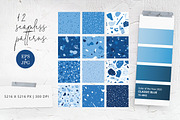 Abstract Blue Terrazzo Patterns, a Pattern Graphic by Julie&Taily (Thumbnail 2 of 9)