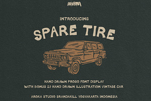 Vintage Car & Progo Font