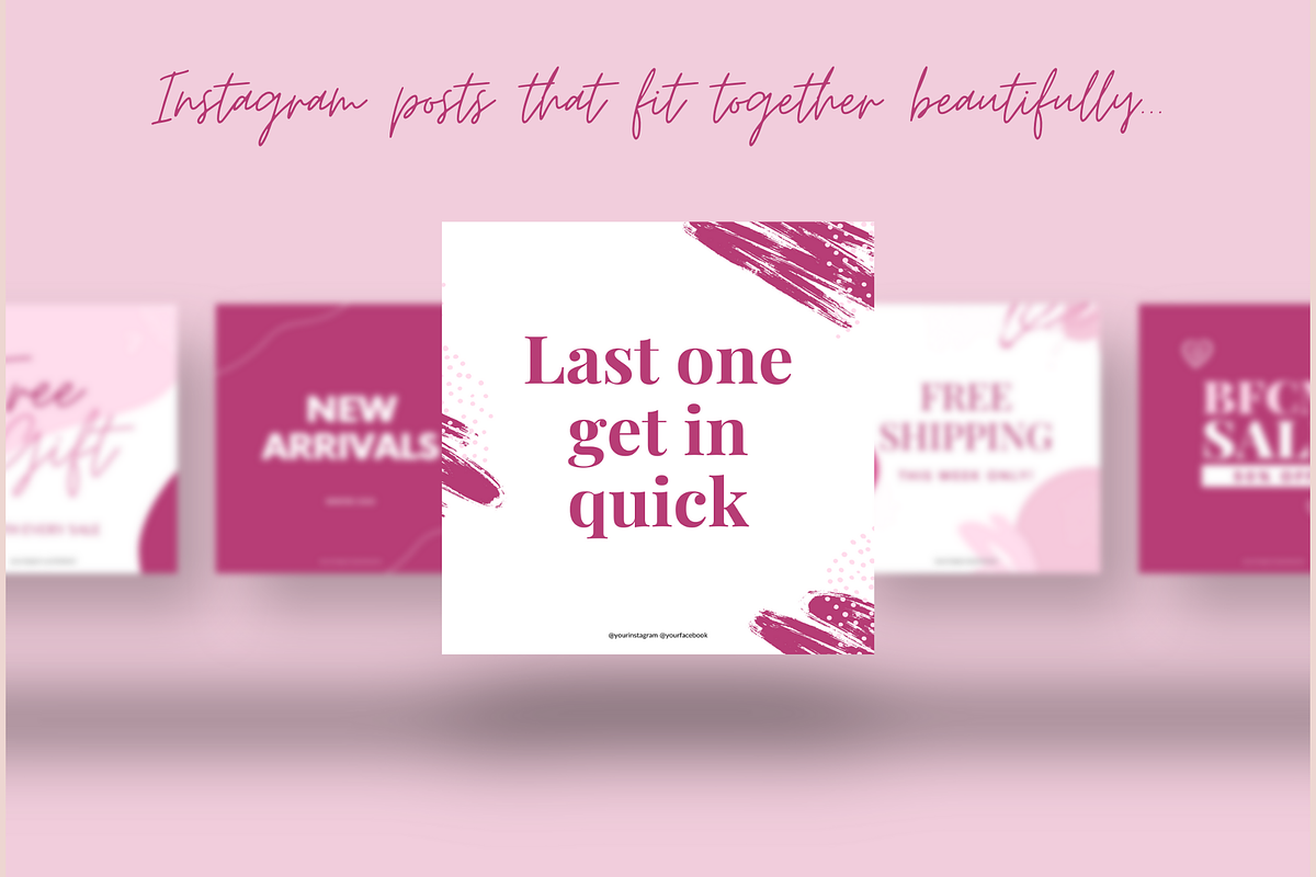 Pink Princess Social Media Templates, a Social Media Template by Marketing Your Brand (Photo 3 of 10)