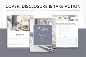 EBook Template Canva InDesign Gold