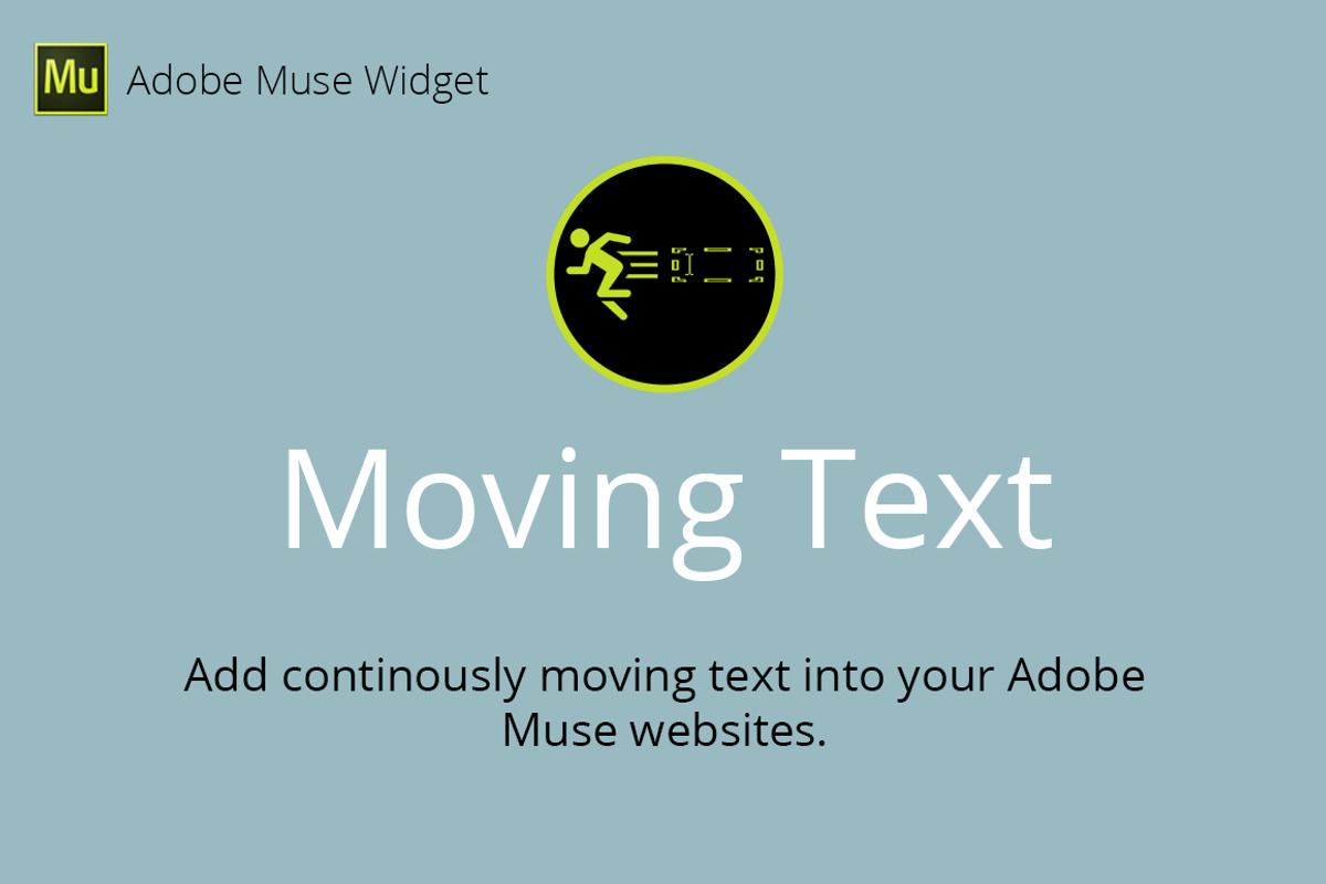 Moving Text Adobe Muse Widget
