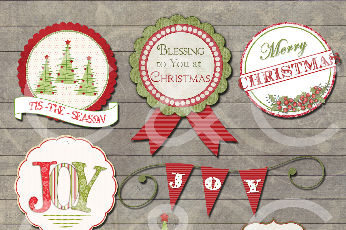 20 Holiday Tags- Elements preview 2